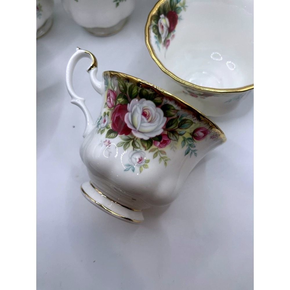 Royal Albert Bone China Moss Rose Cup 10 Pieces England Mint - Picture 1 of 7
